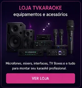 Loja TVKaraoke com equipamentos e acessórios