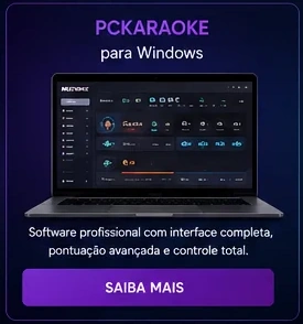 PCKaraoke para Windows, software profissional com pontuação e controle
